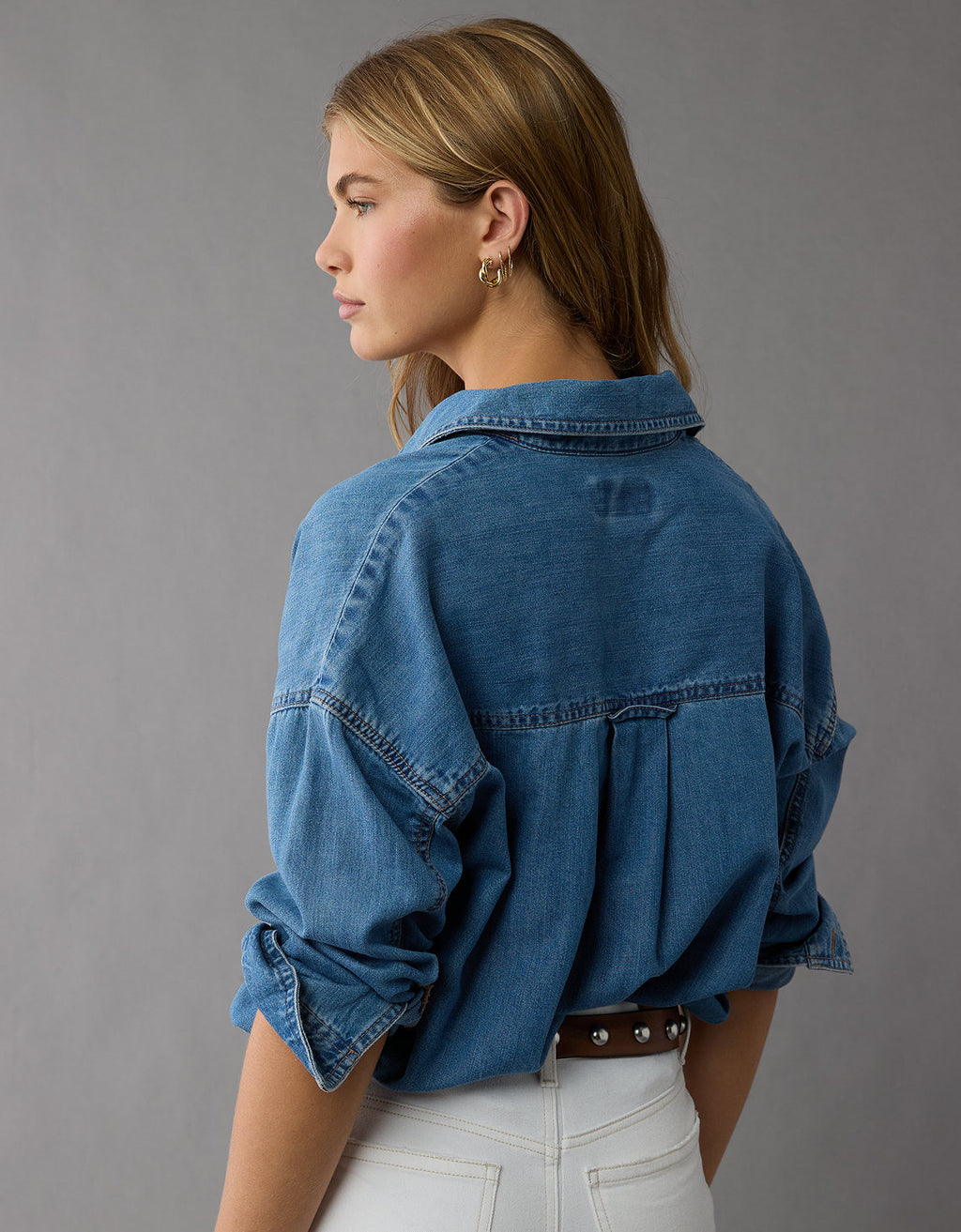 Camisa en Denim Oversized Manga Larga Mujer AE - Generico 0536_5750_936_ob