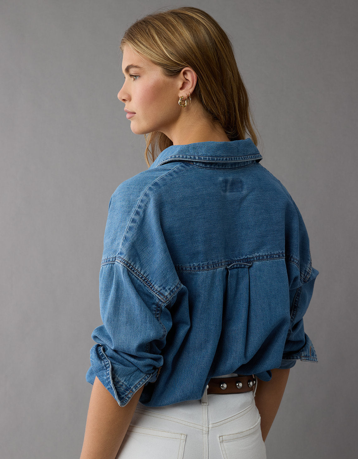 Camisa en Denim Oversized Manga Larga Mujer AE - Generico 0536_5750_936_ob