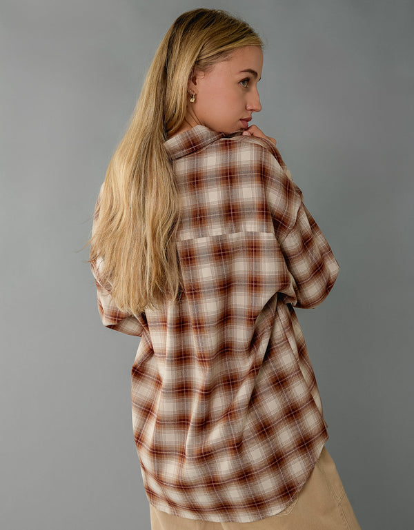 Camisa Abotonada Ae - Café