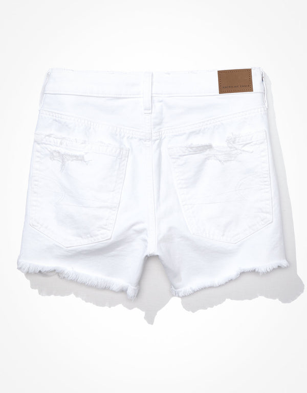 90s Boyfriend Short Ae en Denim - Blanco