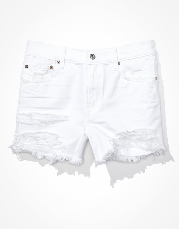 90s Boyfriend Short Ae en Denim - Blanco