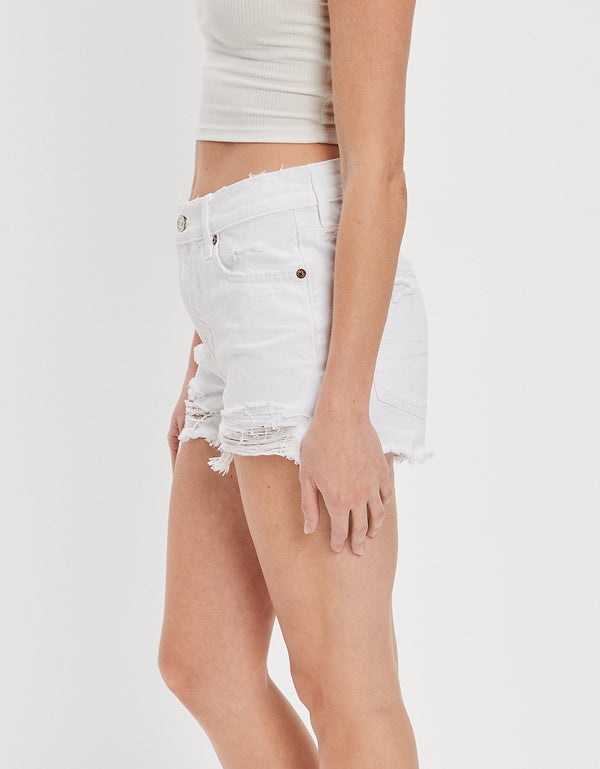90s Boyfriend Short Ae en Denim - Blanco