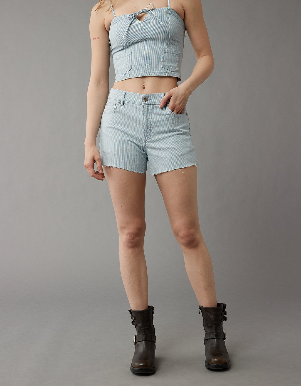 Short en denim AE noventero - Azul 0547_7868_478_of