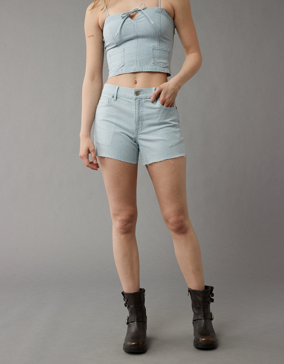 Short en denim AE noventero - Azul 0547_7868_478_of