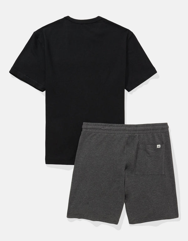 8050 INTL TEE AND SHORT SET - Negro