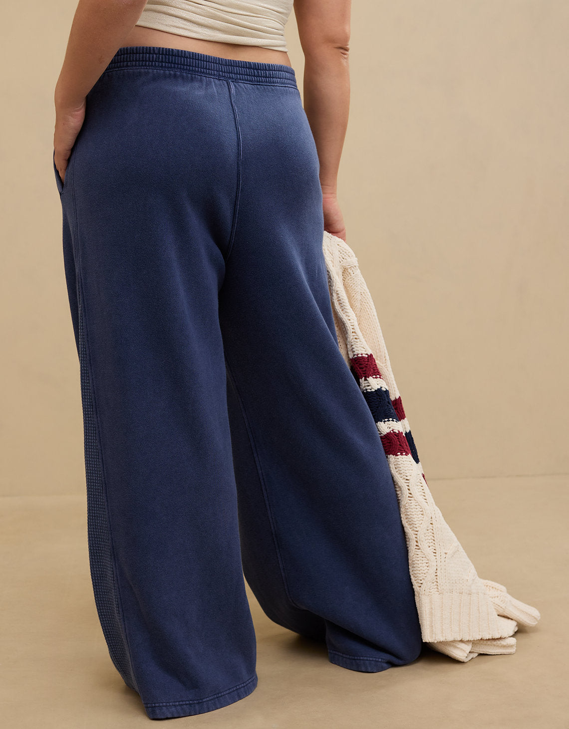 Pantalón Tiro Alto de Mujer Aerie - Azul 0701_8375_436_ob