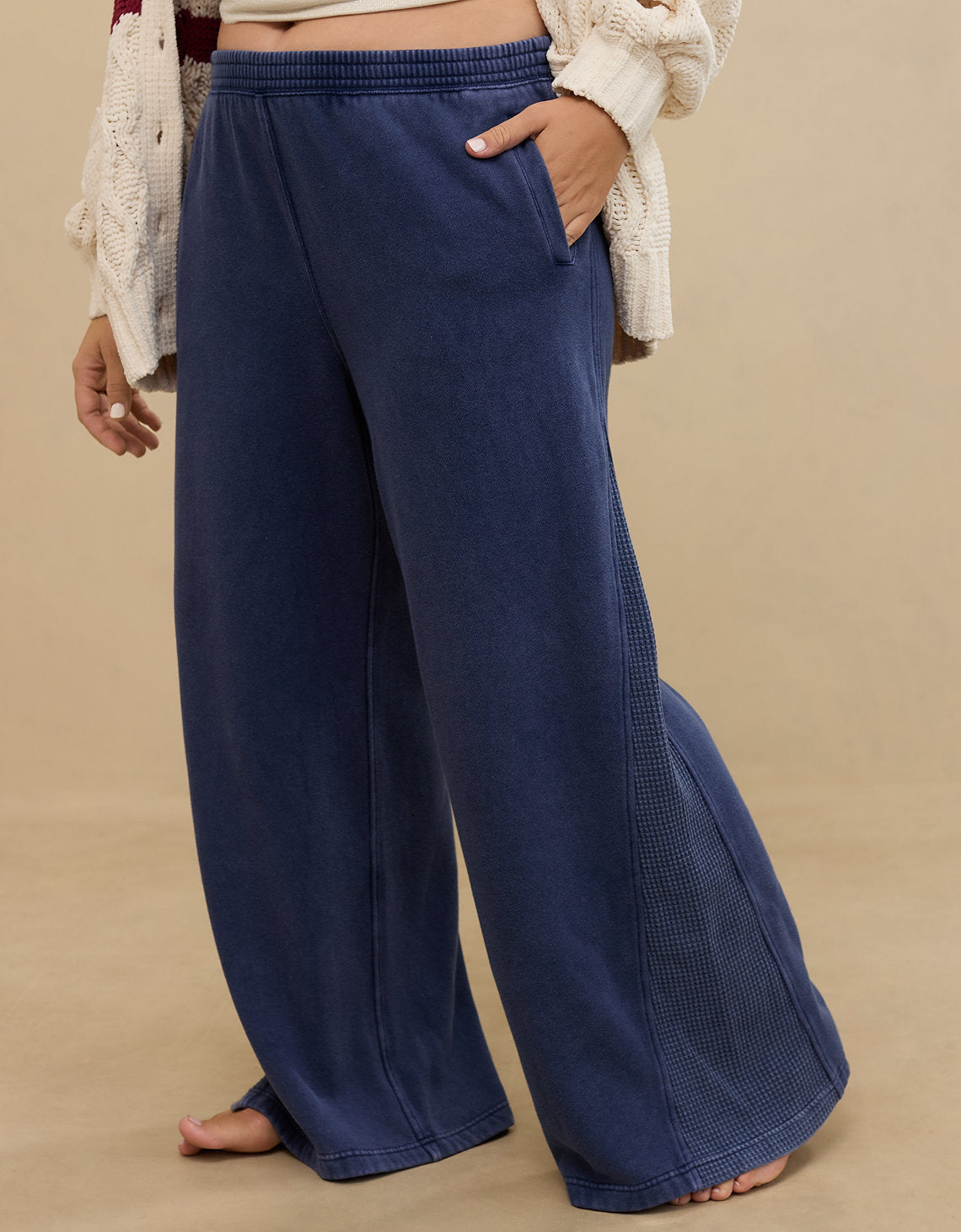 Pantalón Tiro Alto de Mujer Aerie - Azul 0701_8375_436_os