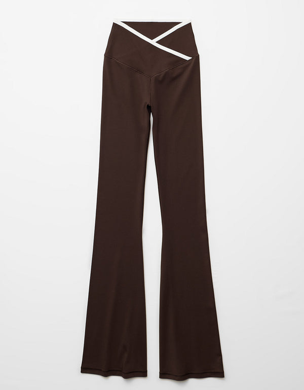Legging Flare OFFLINE Real Me de Cintura Alta con Fruncido By Aerie - Cafe