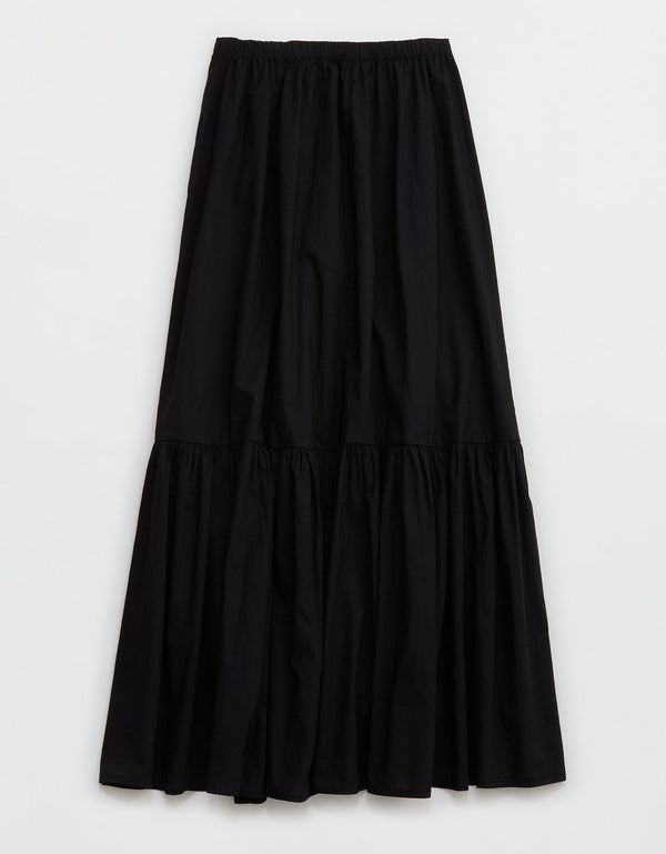 Falda Aerie larga para mujer - Negro