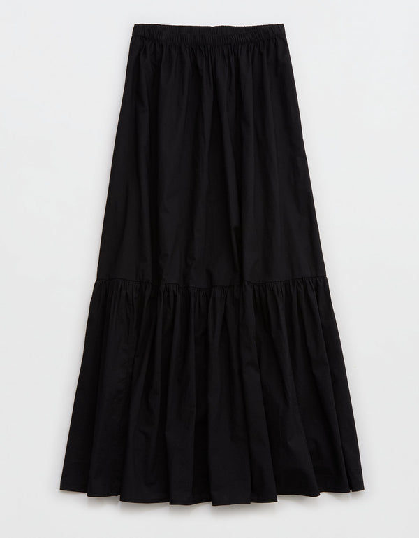 Falda Aerie larga para mujer - Negro