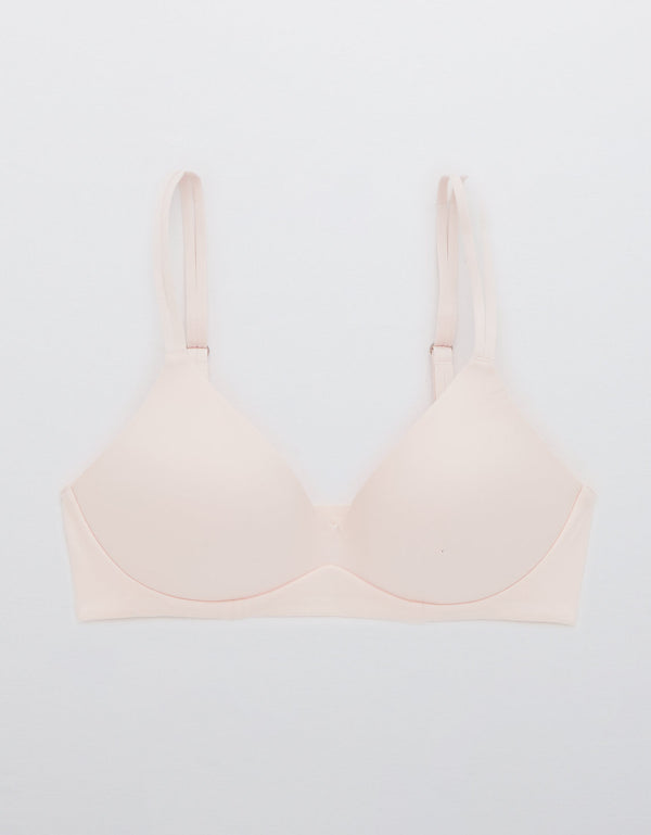 Bra sin varilla con realce - Rosa