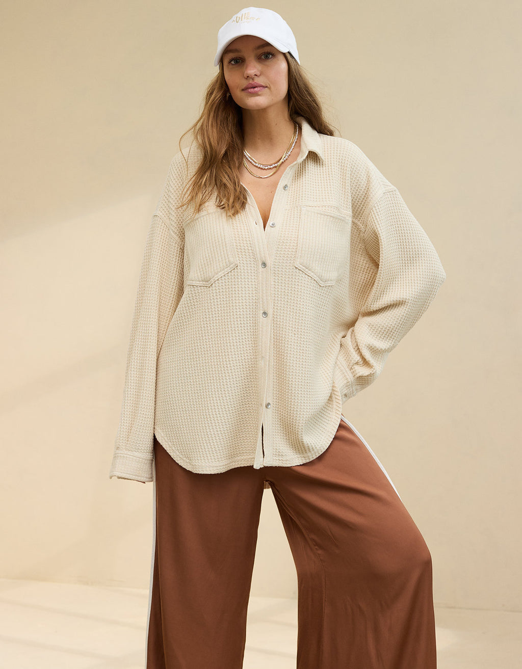 Camisa Aerie de botones manga larga para mujer - Generico 0743_3316_119_of