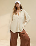 Camisa Aerie de botones manga larga para mujer - Generico 0743_3316_119_of