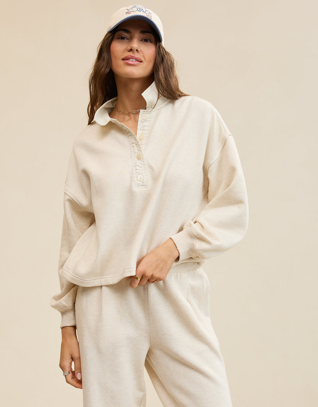 Sudadera de Primera Clase Aerie - Blanco 0743_3849_062_of