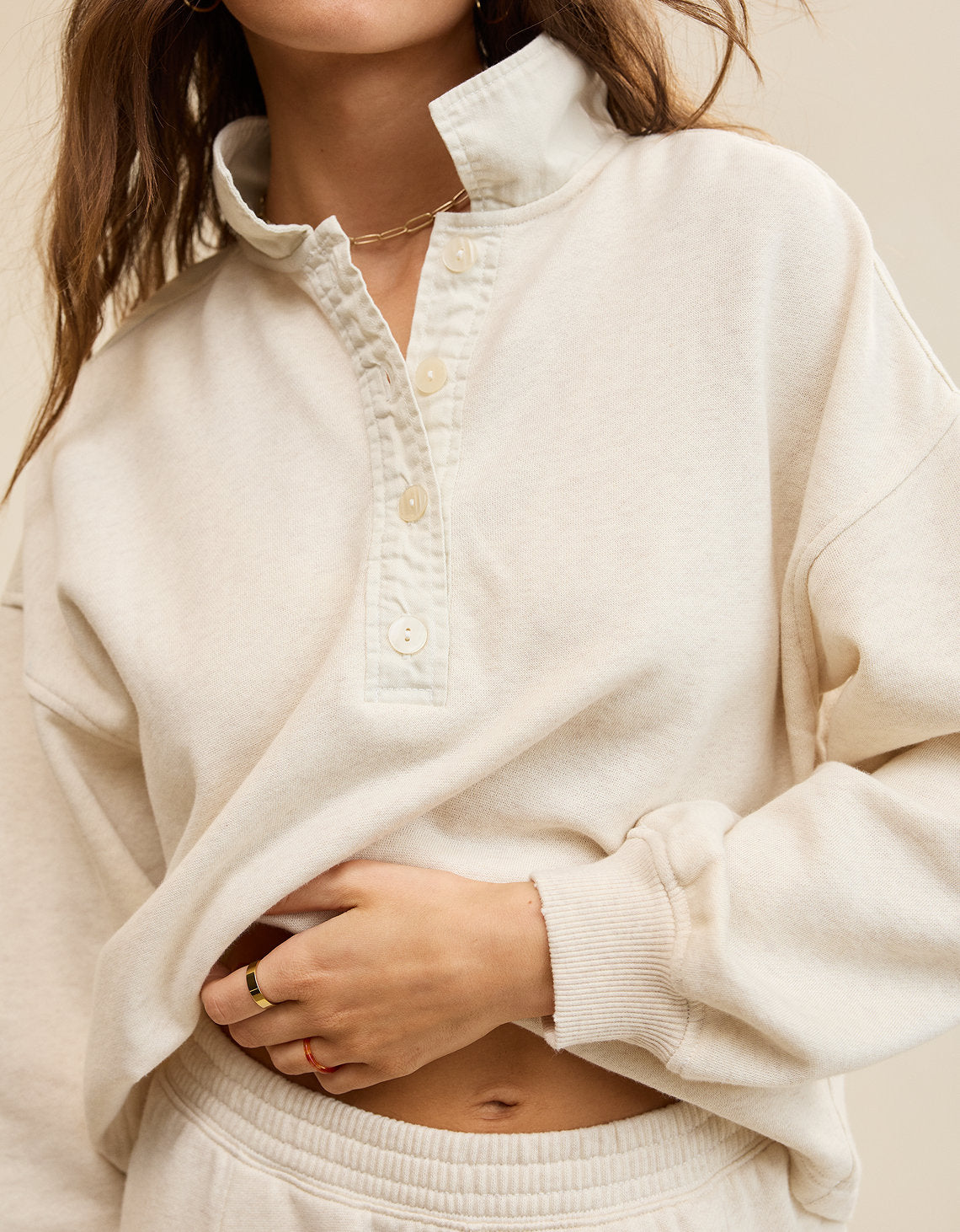 Sudadera de Primera Clase Aerie - Blanco 0743_3849_062_os