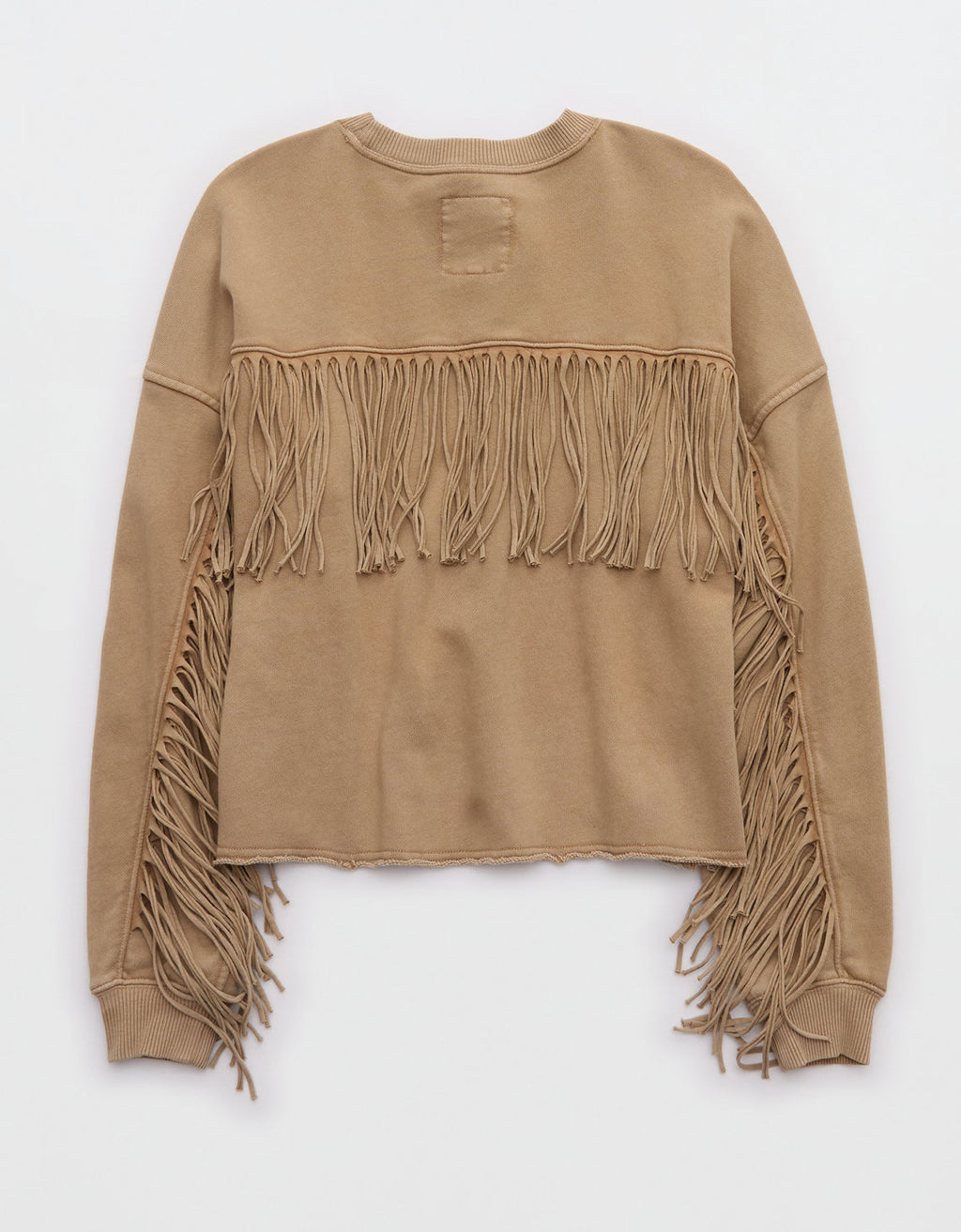 Sudadera con cuello redondo del equipo del festival Aerie Fringe - Caqui 0743_3933_238_b