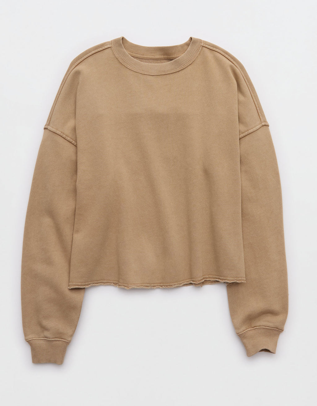 Sudadera con cuello redondo del equipo del festival Aerie Fringe - Caqui 0743_3933_238_f