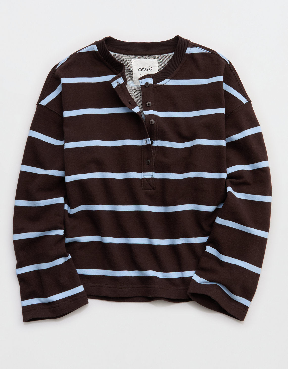 Sudadera Henley Alumni de Aerie - Rosa 0743_4019_515_f