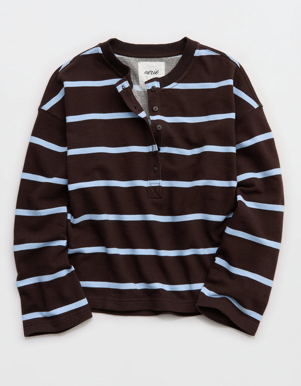 Sudadera Henley Alumni de Aerie - Rosa