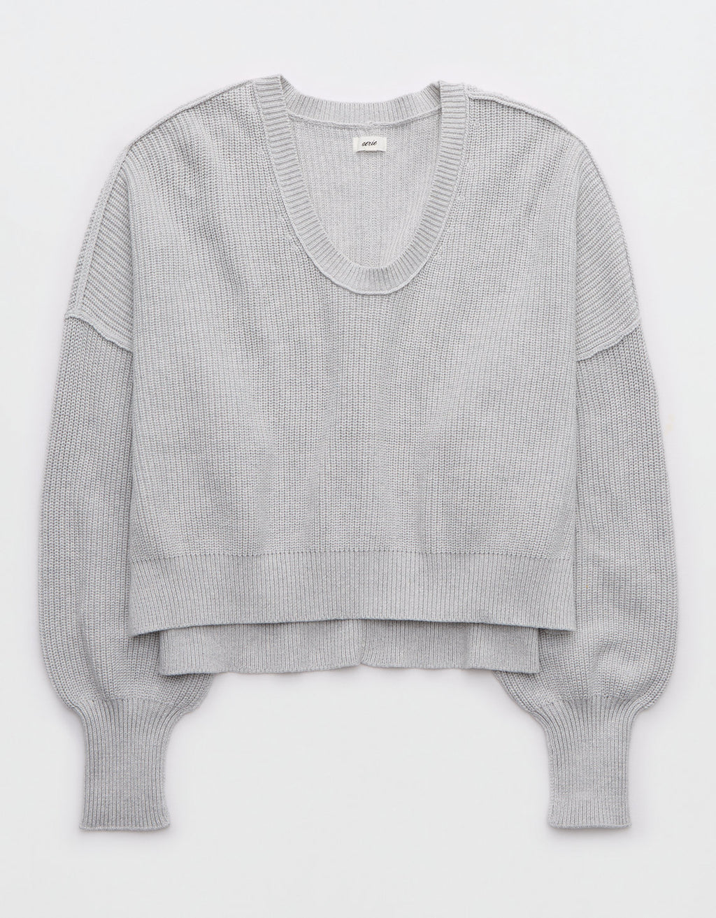 Suéter Aerie cuello redondo - Gris 0745_3296_012_f