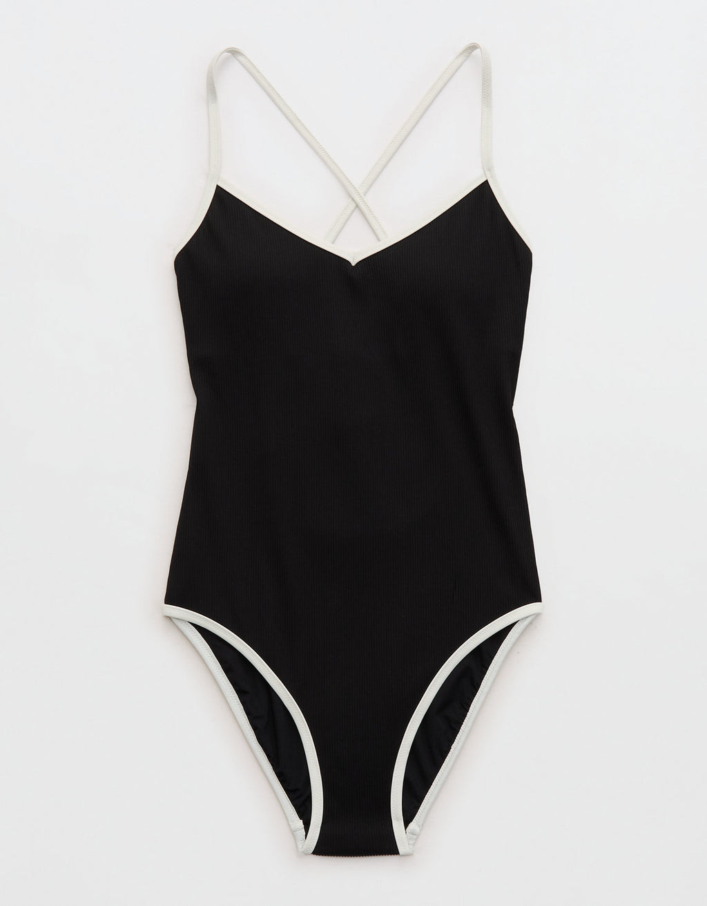 Enterizo de Baño con Tirantes y Full Cobertura By Aerie - Negro 0751_6309_073_f