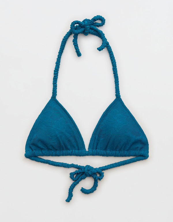 Top de Bikini Aerie en triángulo - Azul