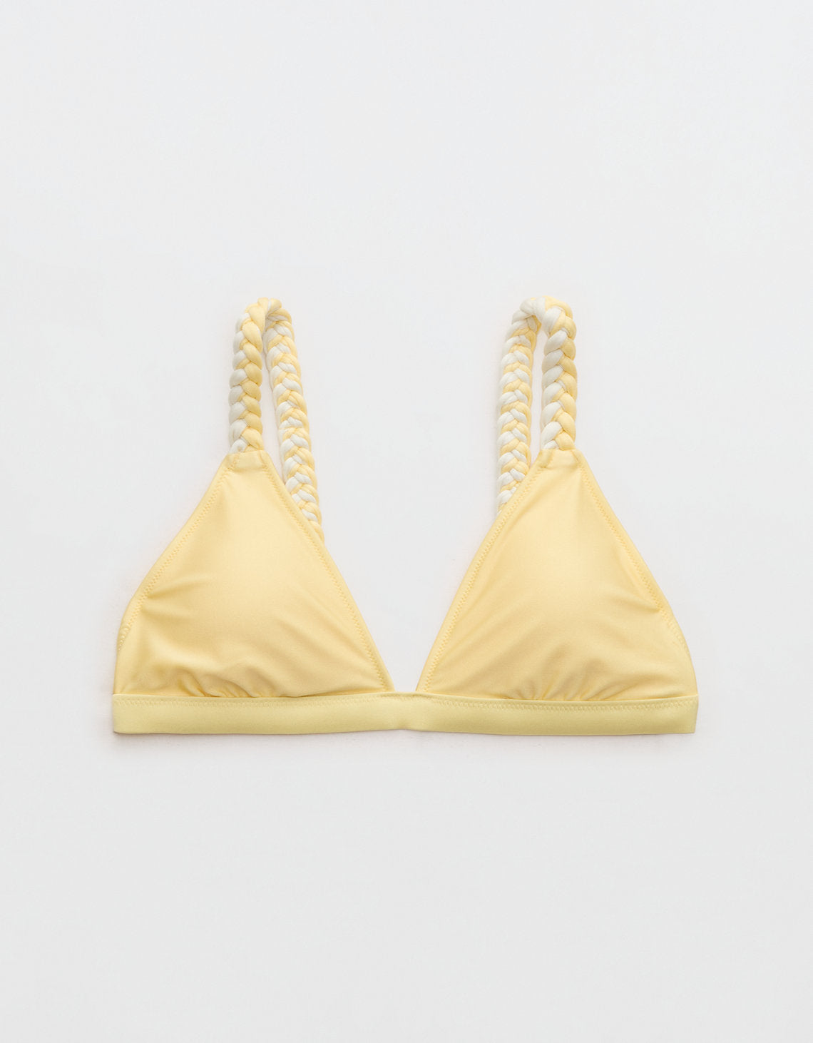 Top de bikini triangular con brillo Aerie Shine - Amarillo 0752_6481_717_f