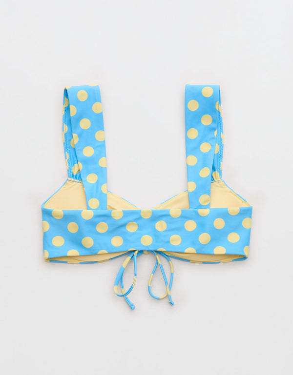 Top de Bikini Aerie con Escote de Ojal. - Azul