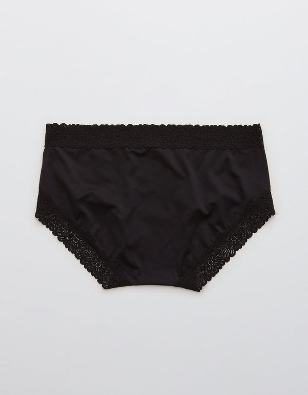 Boybrief Sunnie Blossom de encaje By Aerie - Negro