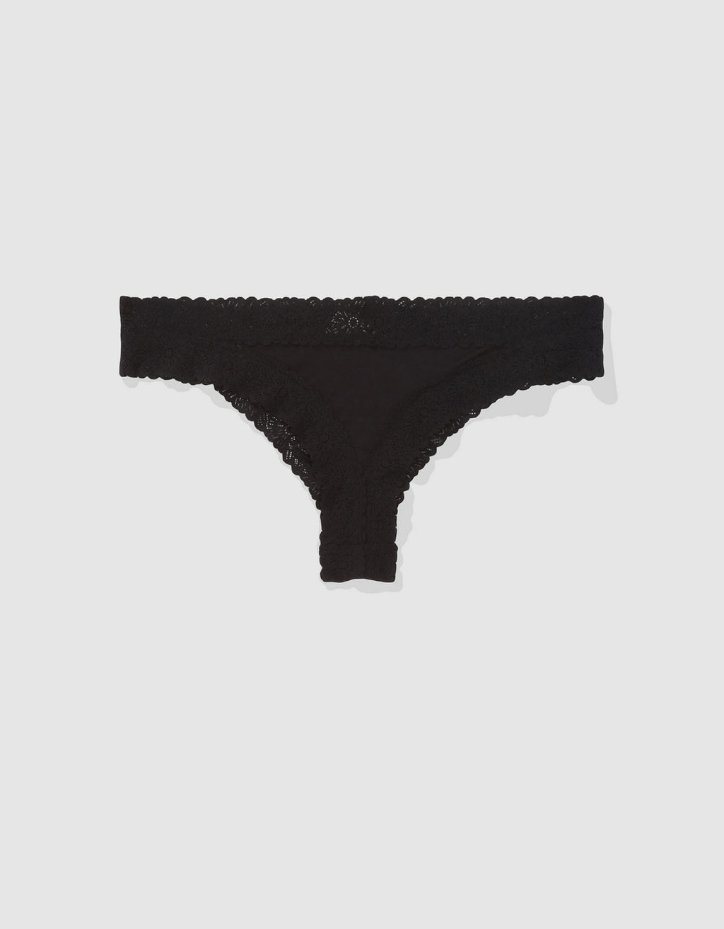Thong Sunnie Blossom de encaje By Aerie - Negro 0771_7540_073_b