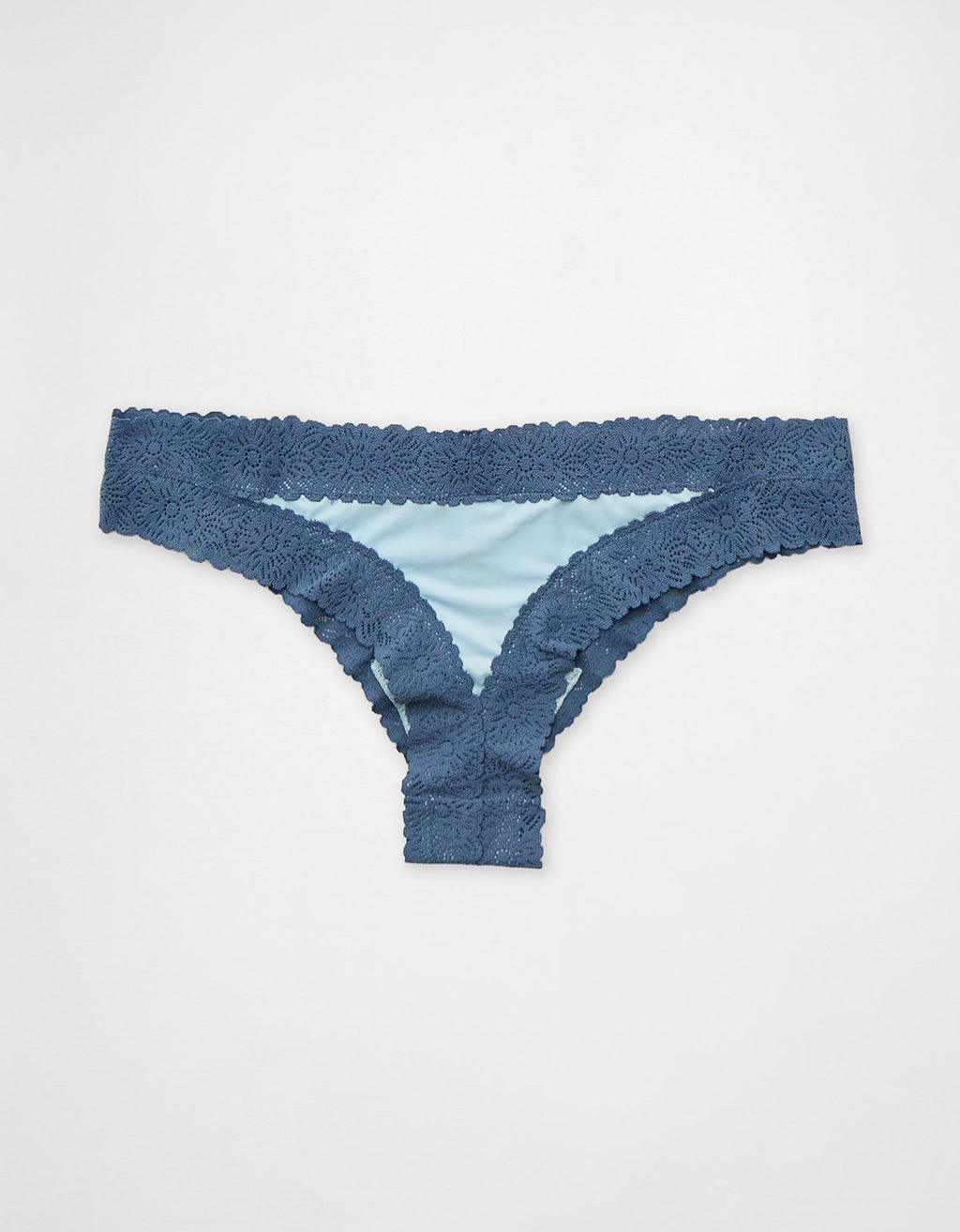 Thong Sunnie Blossom de encaje By Aerie - Azul 0771_7540_409_b