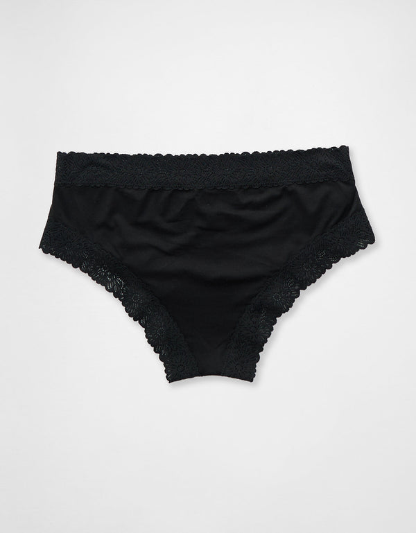 Cheeky Sunnie Blossom de encaje By Aerie - Negro