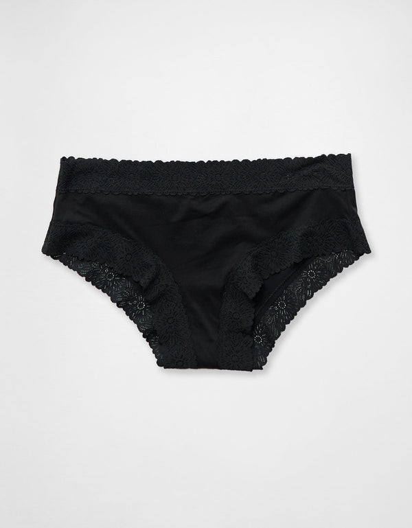 Cheeky Sunnie Blossom de encaje By Aerie - Negro