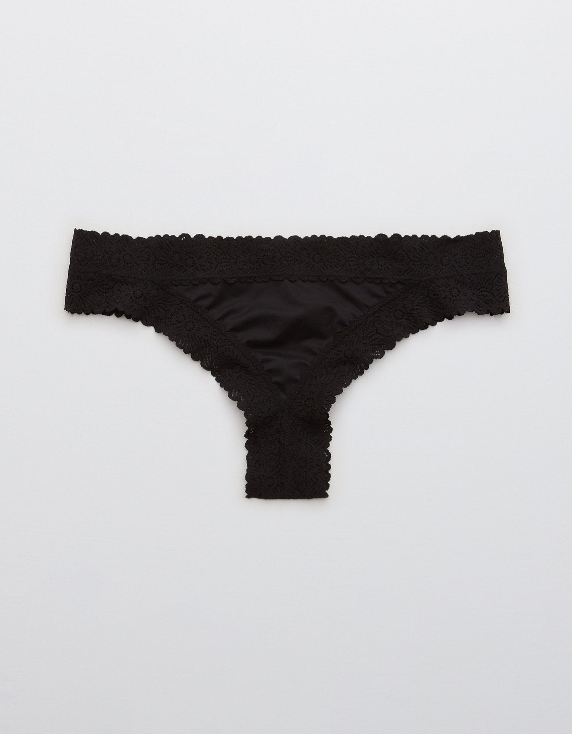Tanga con encaje de mujer Aerie - Negro 0772_7540_073_f