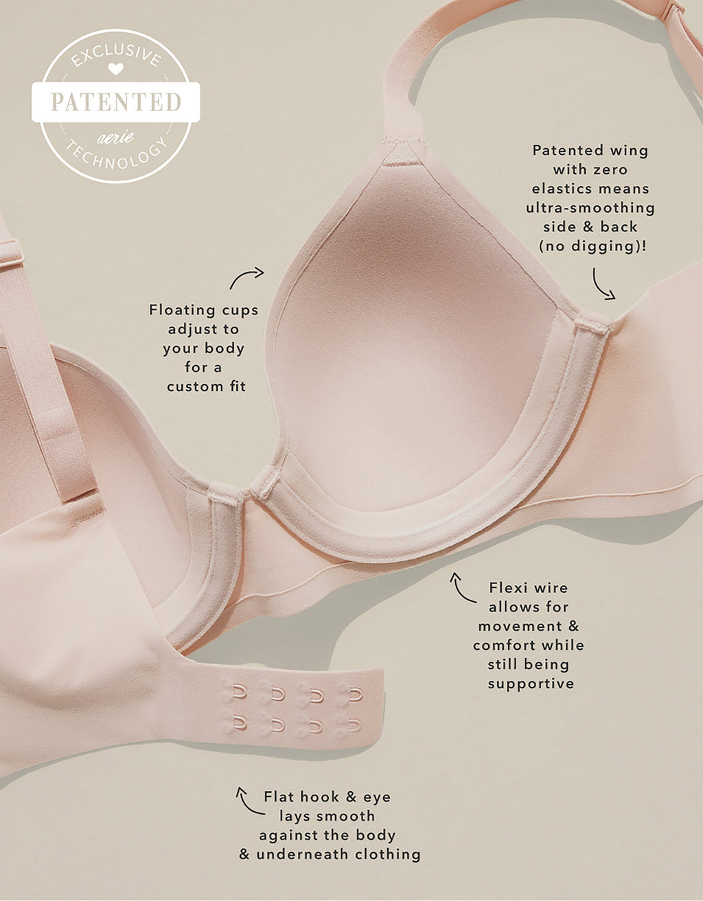 SMOOTHEZ Bra con Cobertura Total Lightly Lined Aerie - Generico 0794_8219_153_d3