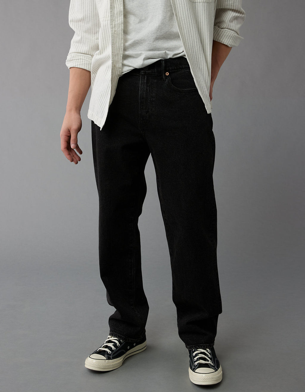 Jean loose holgado de hombre AE - Negro 1114_6827_167_of