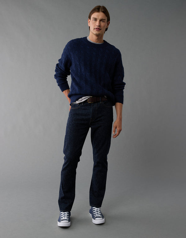 Suéter cuello redondo Manga Larga Hombre AE - Azul