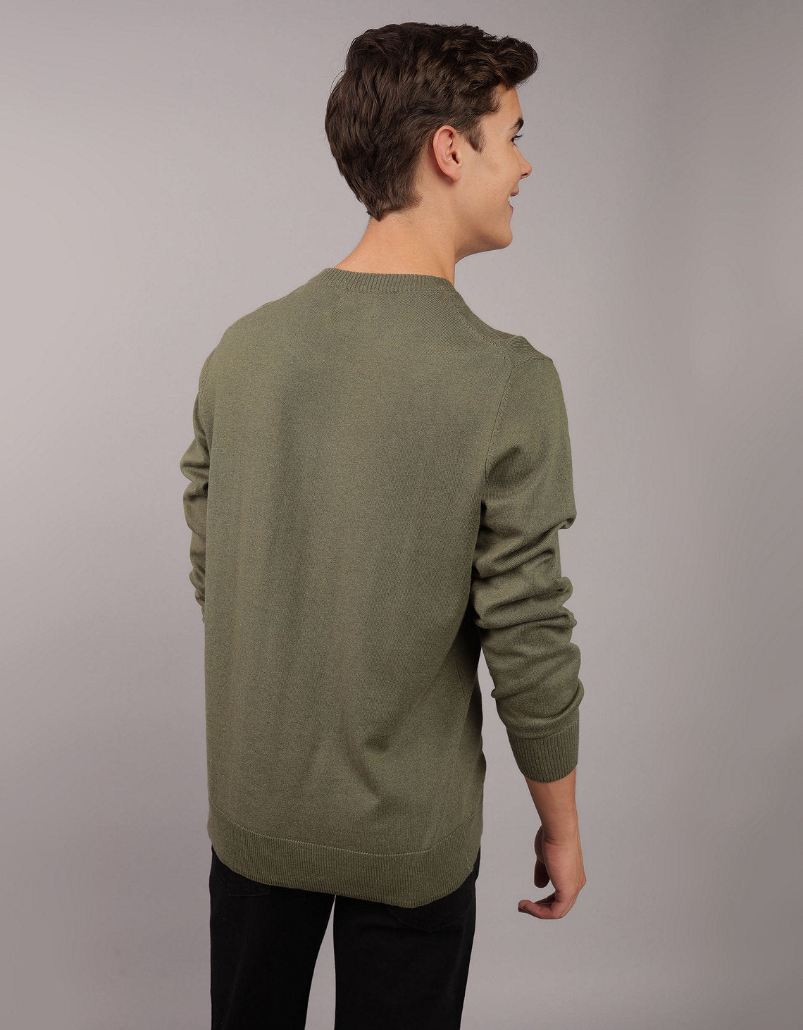 Buzo cuello redondo Manga Larga Hombre AE - Verde 1142_1931_342_ob