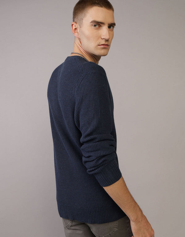 Suéter cuello redondo Ae - Azul