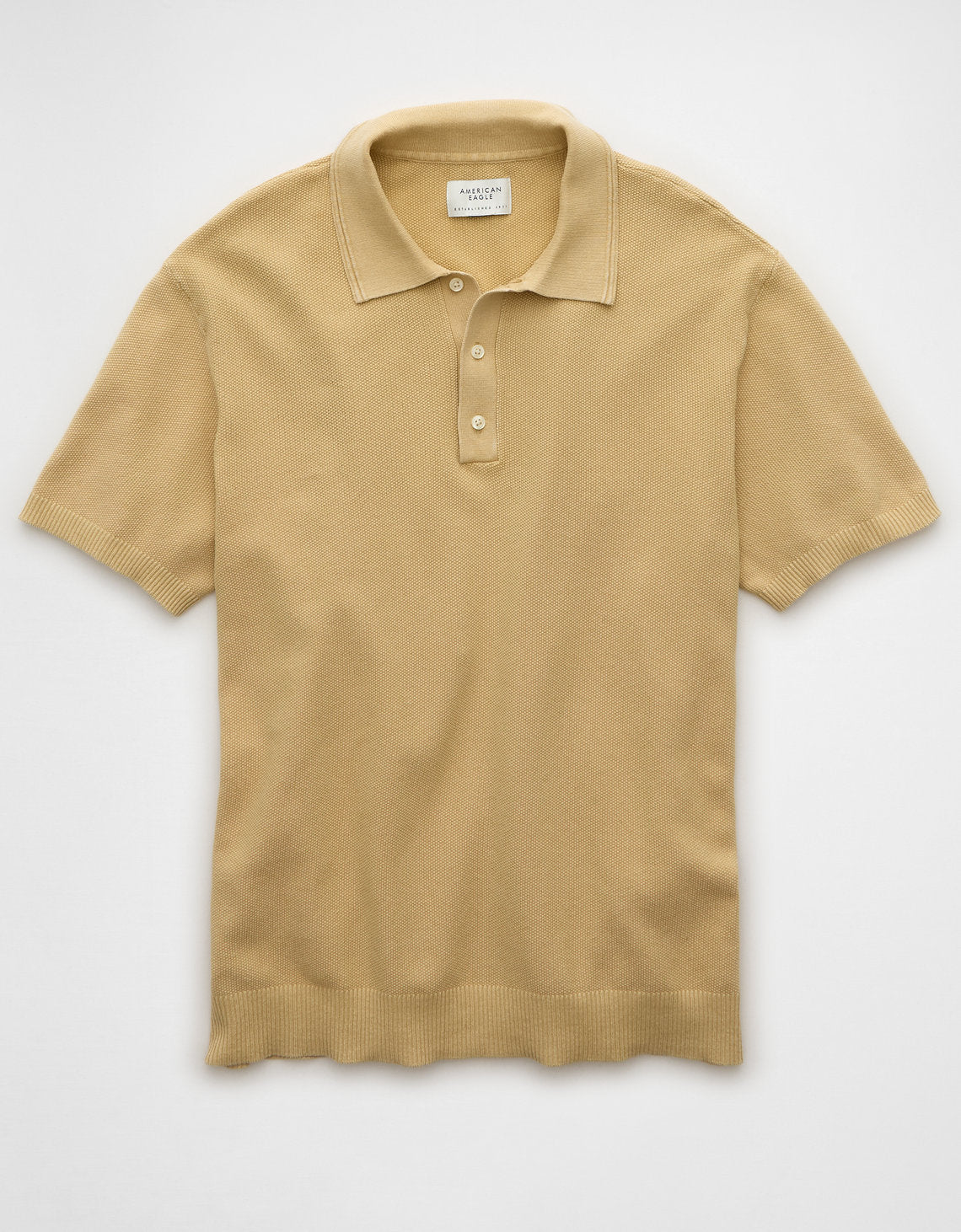 Polo de suéter lavado de fin de semana Ae - Beige 1148_2007_676_f