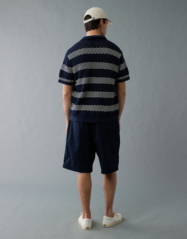 AE Camisa Polo Tejida - Azul