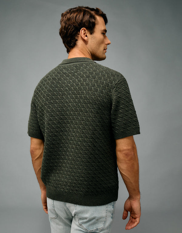 Suéter Polo Pique Ae - Verde