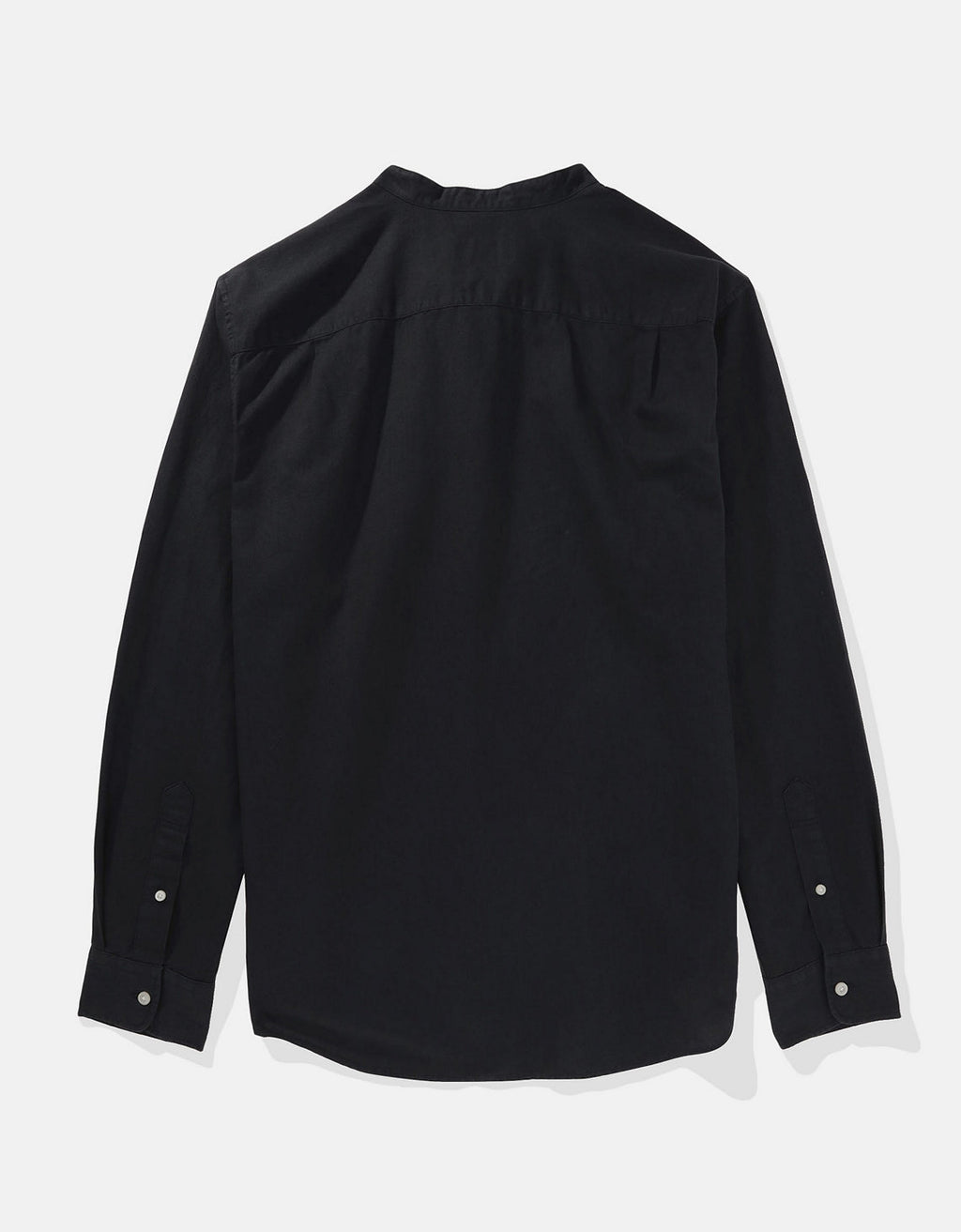 Camisa AE abotonada de lino con cuello - Negro 1152_2369_167_b