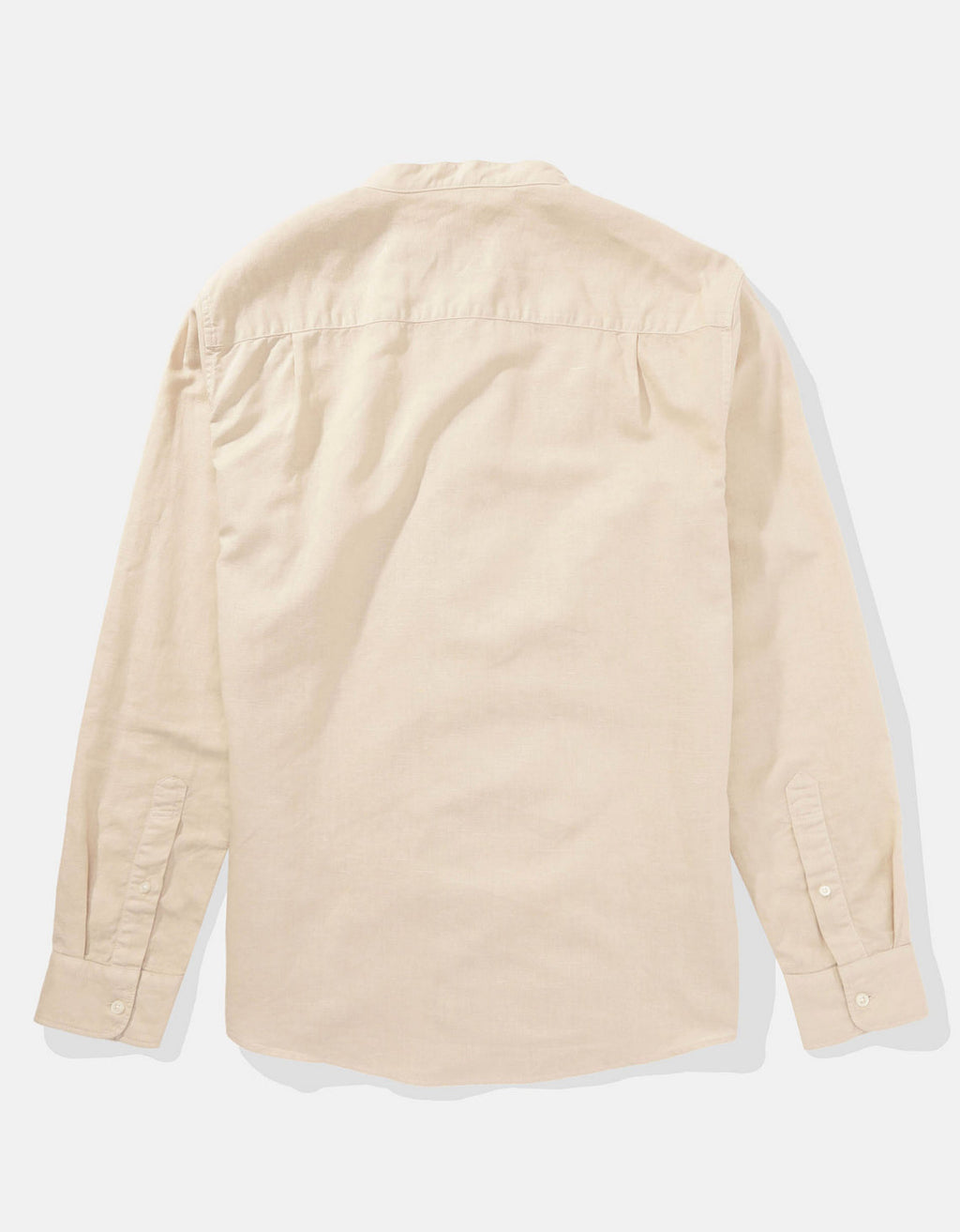 Camisa AE abotonada de lino con cuello - Caqui 1152_2369_212_b
