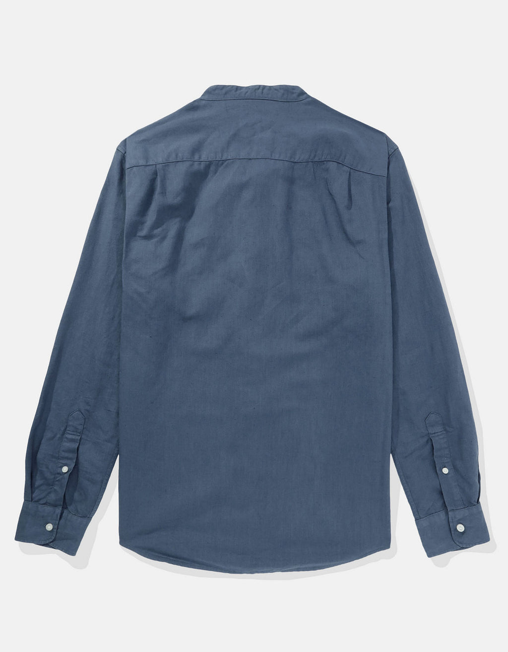 Camisa AE abotonada de lino con cuello - Azul 1152_2369_405_b