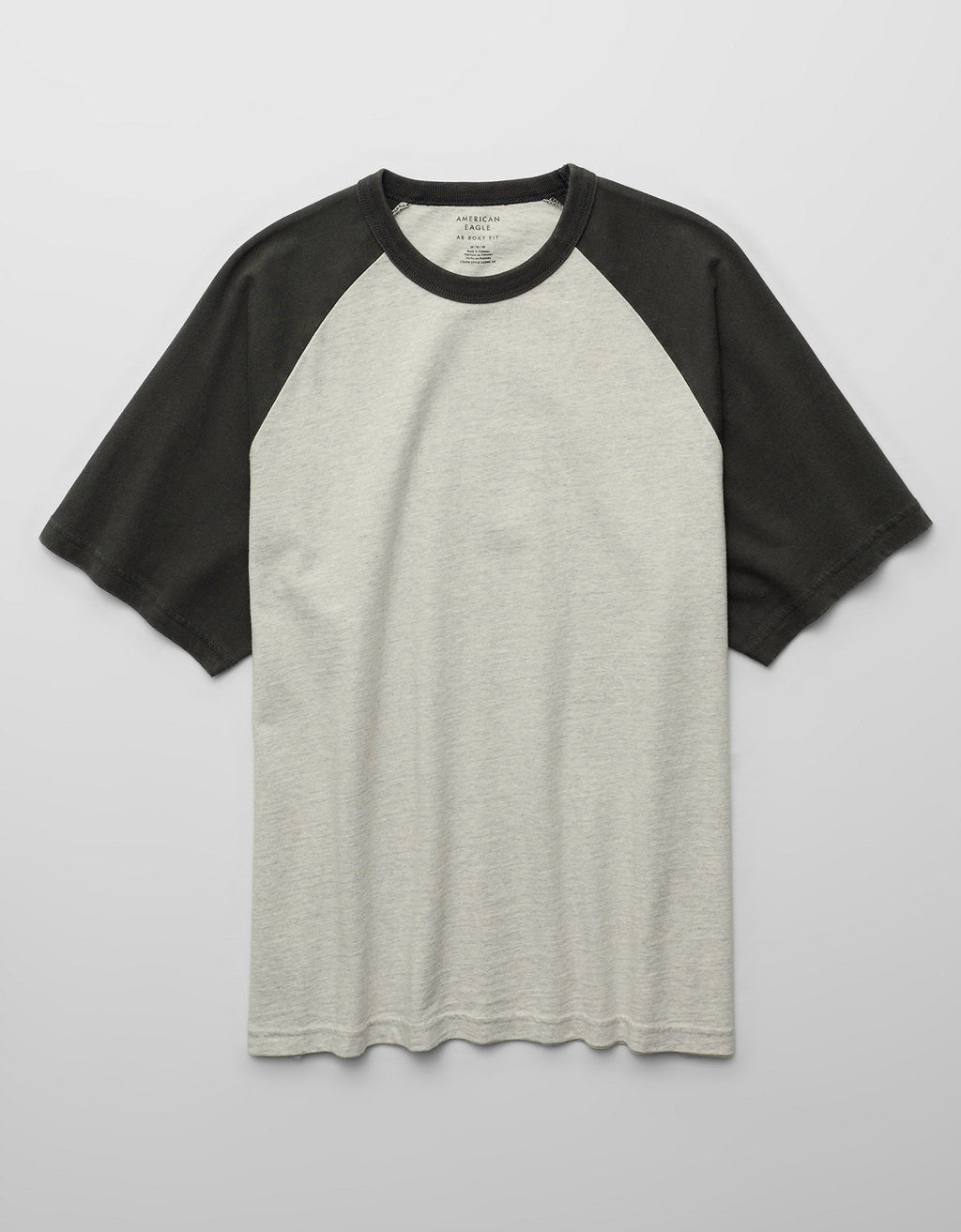 Camiseta de peso pesado relajada con mangas raglán - Gris 1162_5311_092_f