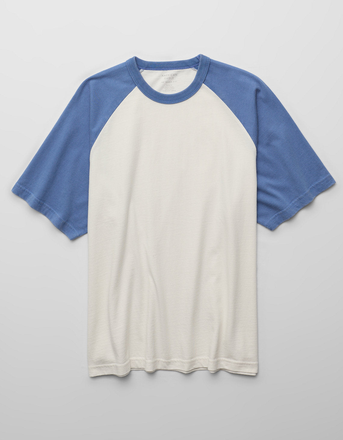 Camiseta de peso pesado relajada con mangas raglán - Blanco 1162_5311_101_f
