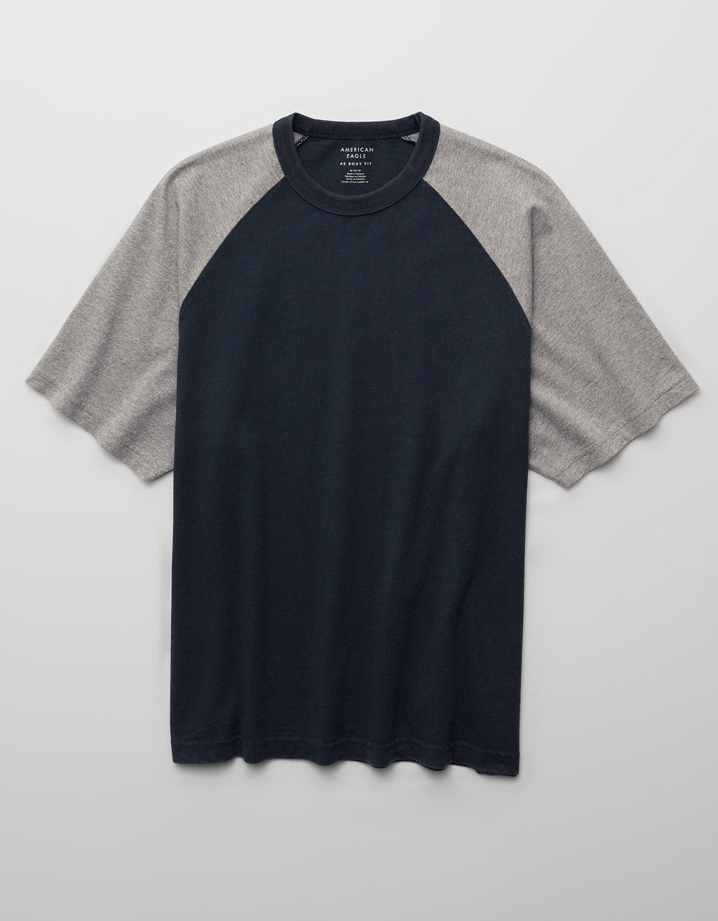 Camiseta de peso pesado relajada con mangas raglán - Azul 1162_5311_410_f