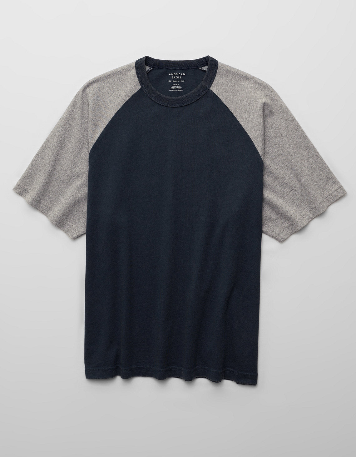 Camiseta de peso pesado relajada con mangas raglán - Azul 1162_5311_410_f