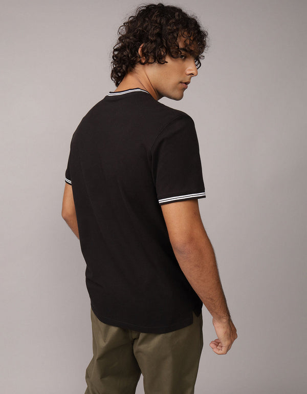 Camiseta Piqué Flex de Ae - Negro